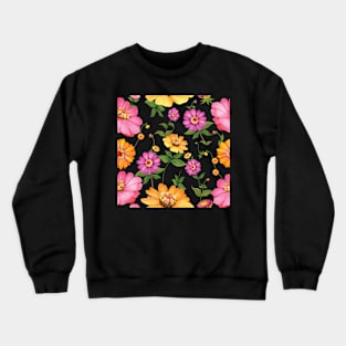 Flower pattern Crewneck Sweatshirt